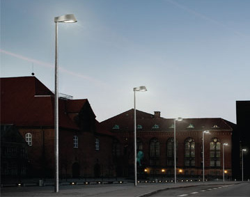 Scandinavian style street luminaires wide variety of optics